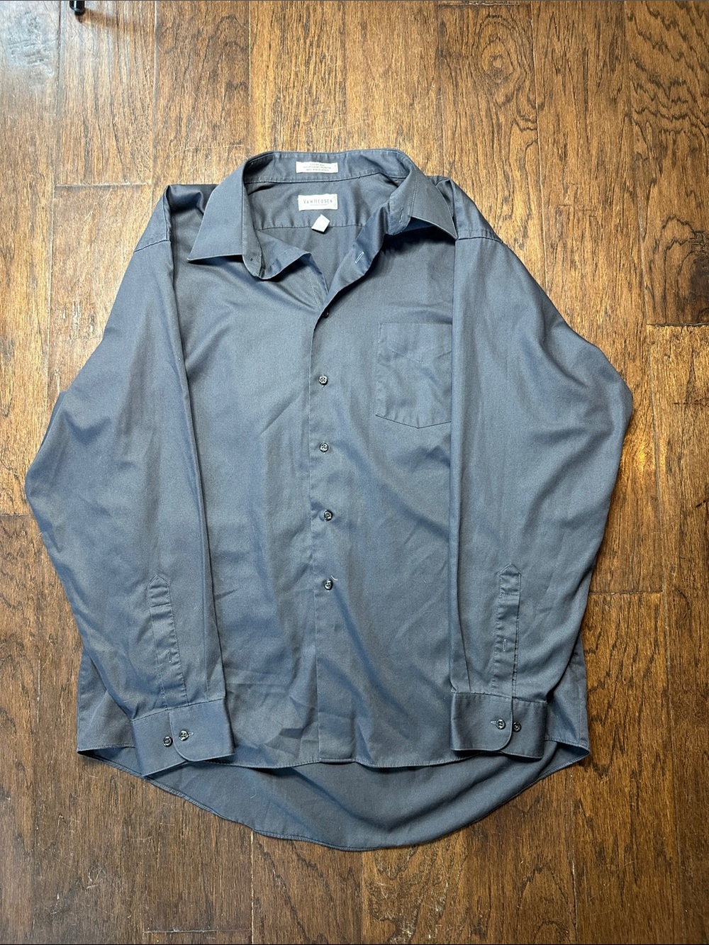 Van Heusen Men's Long-Sleeve Dress Shirt - Charcoal